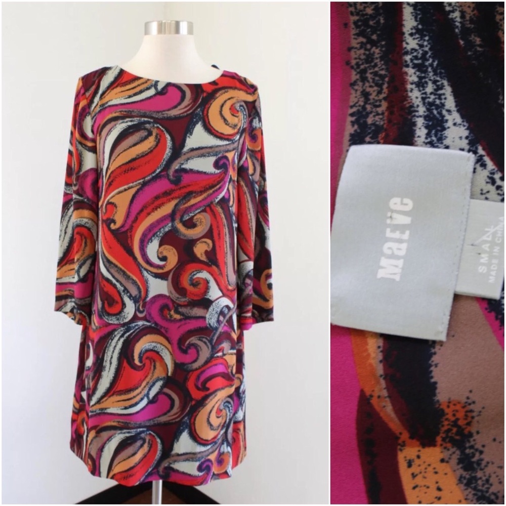 Maeve Flavia Swirl Shift Dress - Picture 1 of 5